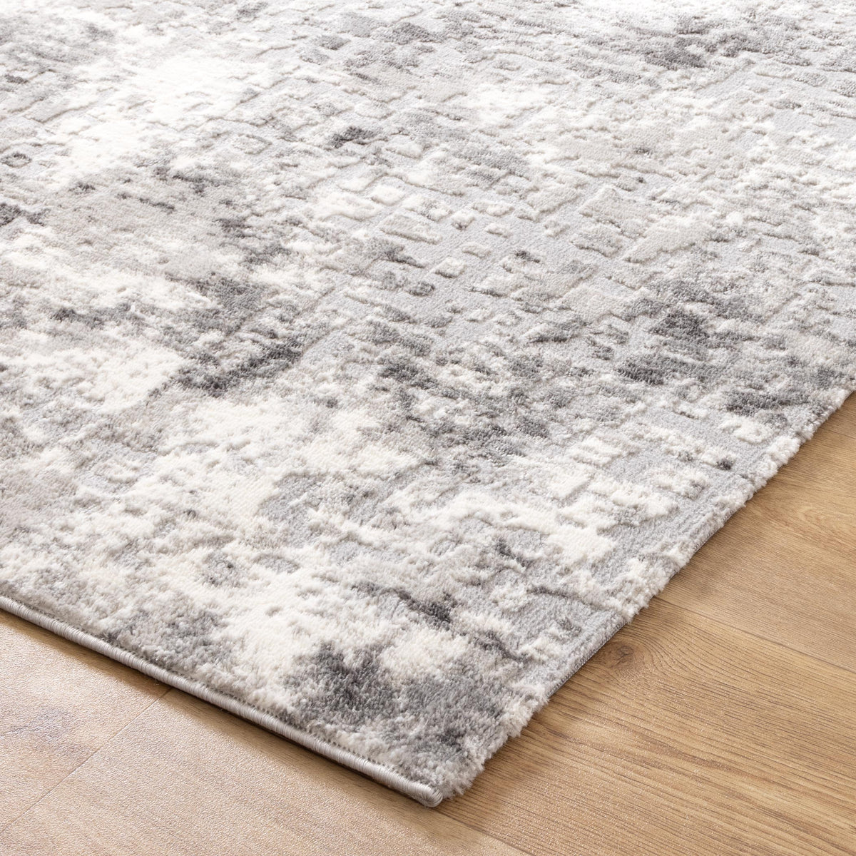 Emerald Abstract Grey Rug - JADE003