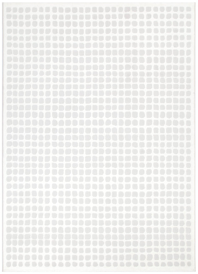 Emerald Geometric Shapes Cream Grey Rug - JADE005
