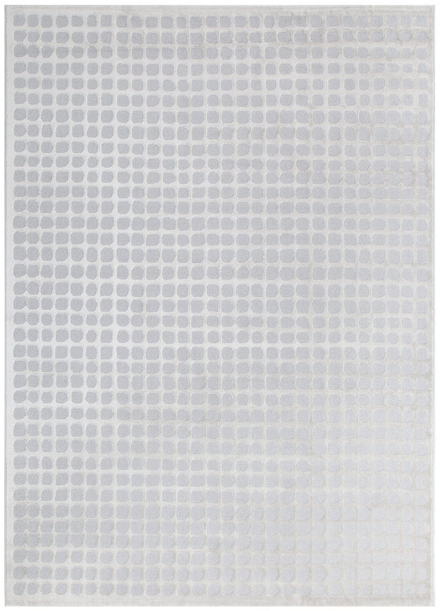 Emerald Geometric Shapes Grey Rug - JADE006