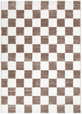 Jade Checkers Cream Brown Rug - JADE007