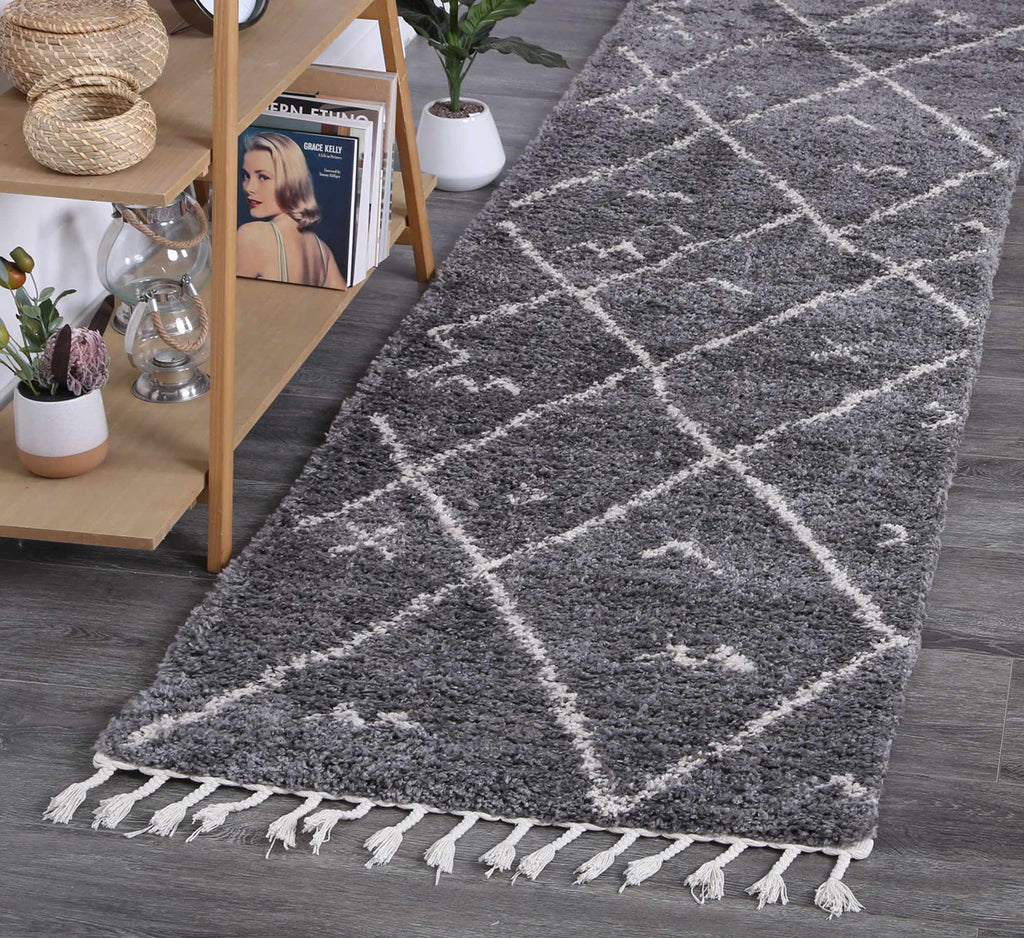 Kasbah Mizzie Tribal Grey Cream Rug