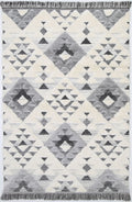 Kaza Tribal Diamond Cream Grey Rug