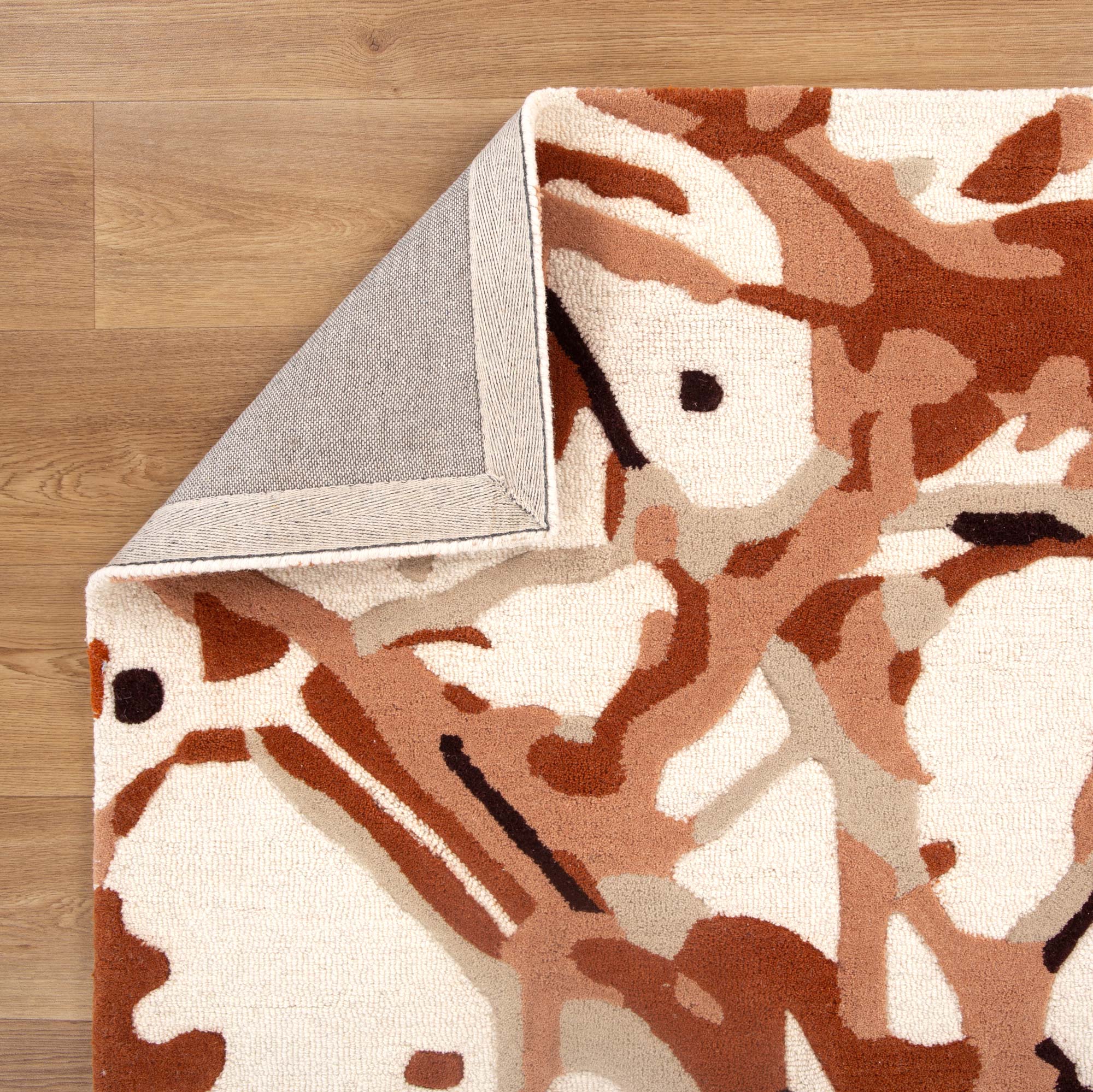 Les Nomades Tangle Rust Wool Rug