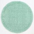 Flokati Super Soft Ultra Thick Blue Shaggy Round Rug