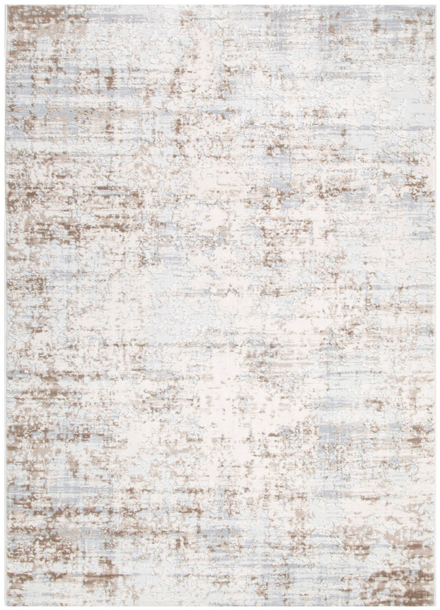 Maia Abstract Distressed Cream and Beige Rug - M105