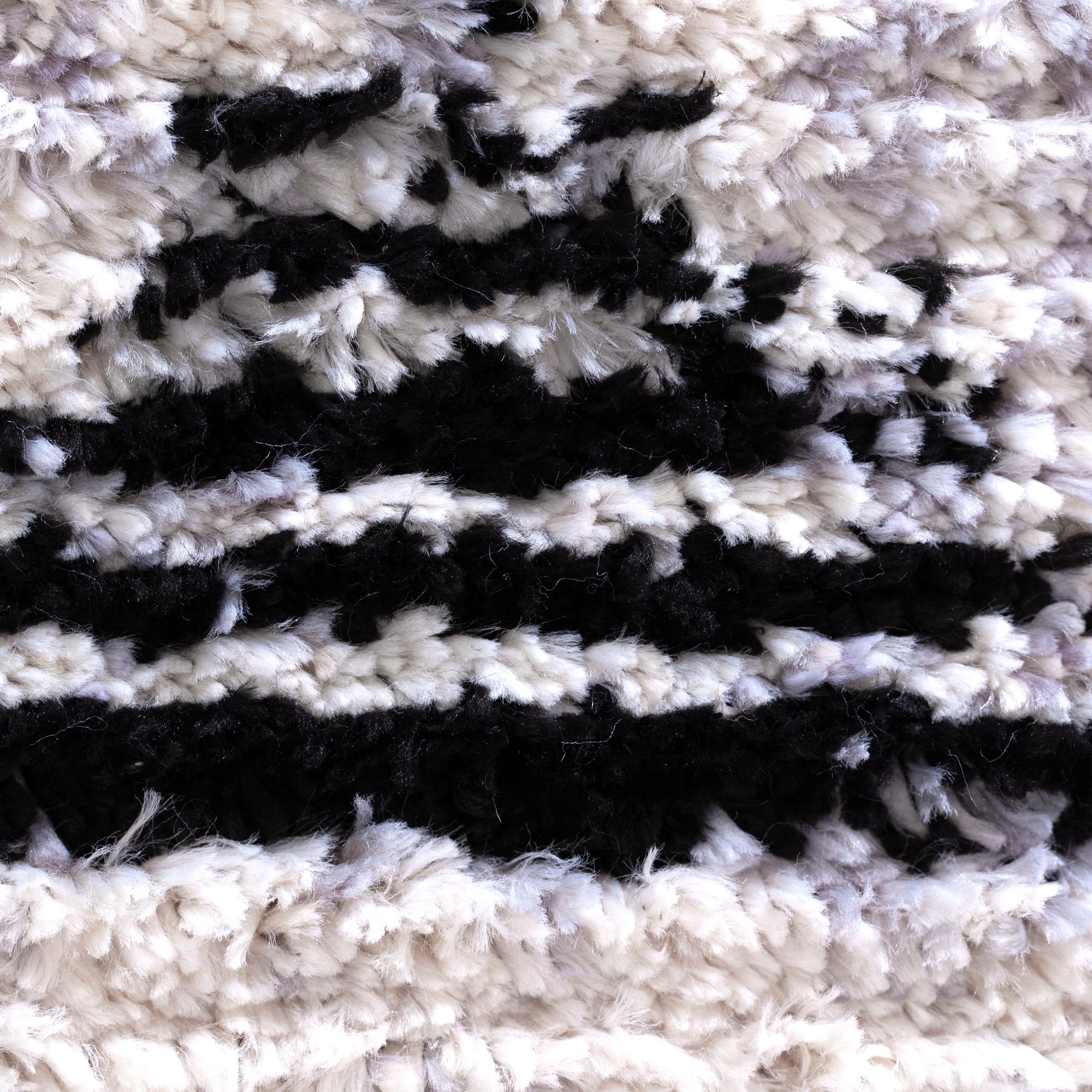 Mansour Diamond Black & White Geometric Rug