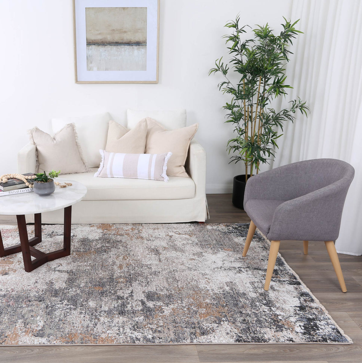Savannah Autumn Abstract Soft Rug