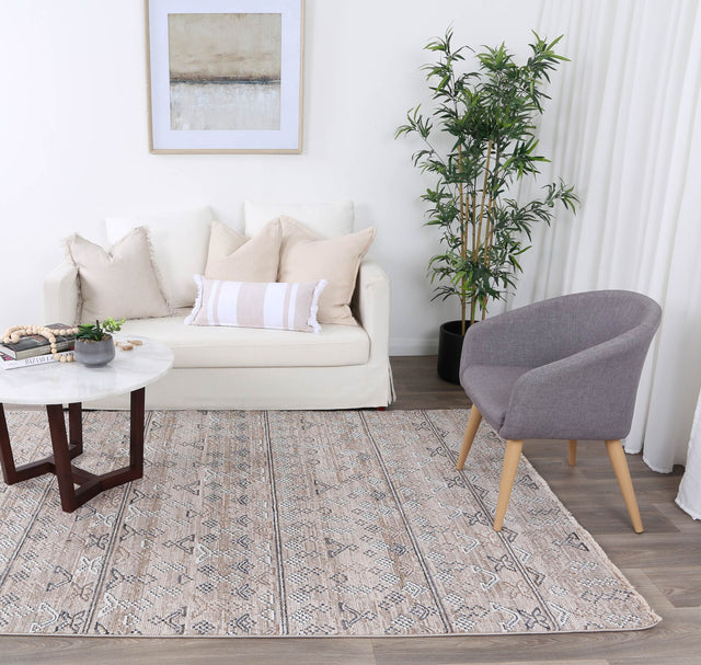 Savannah Sivas Ash Tribal Soft Rug
