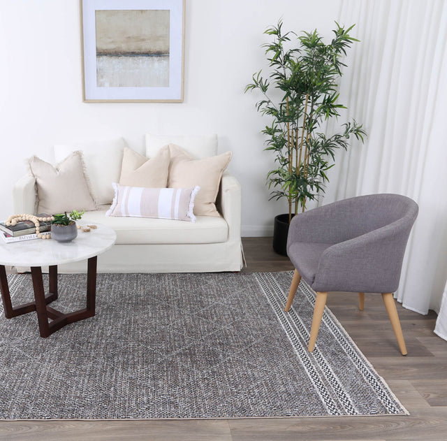 Savannah Aleppo Charcoal Contemporary Soft Rug