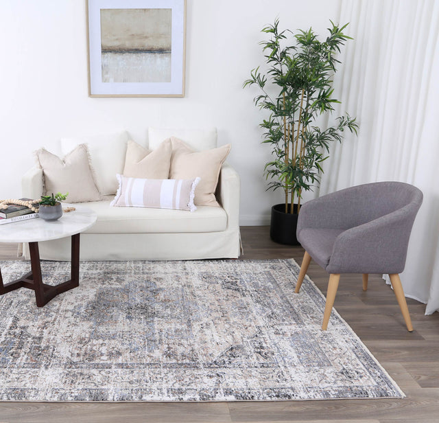 Savannah Multan Ash Traditional Soft Rug