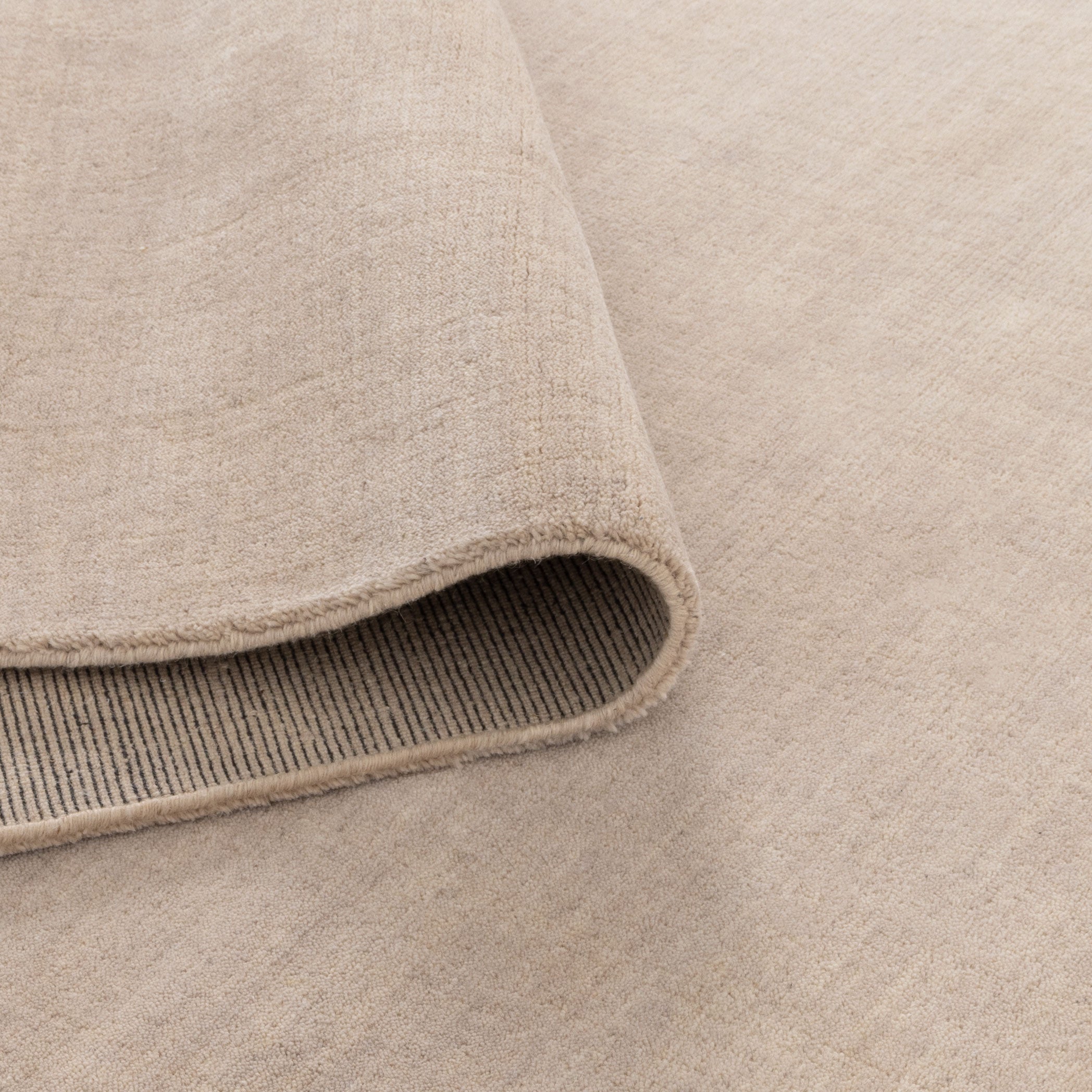 Charleston Hand-Knotted Wool Rug Beige