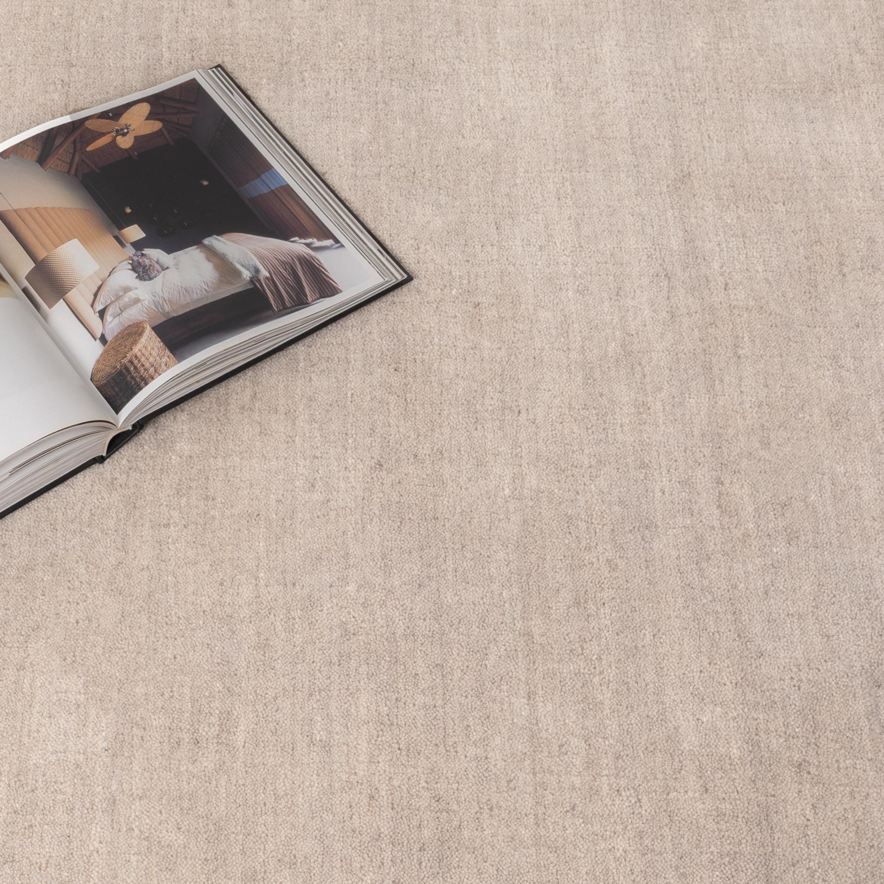 Charleston Hand-Knotted Wool Rug Beige