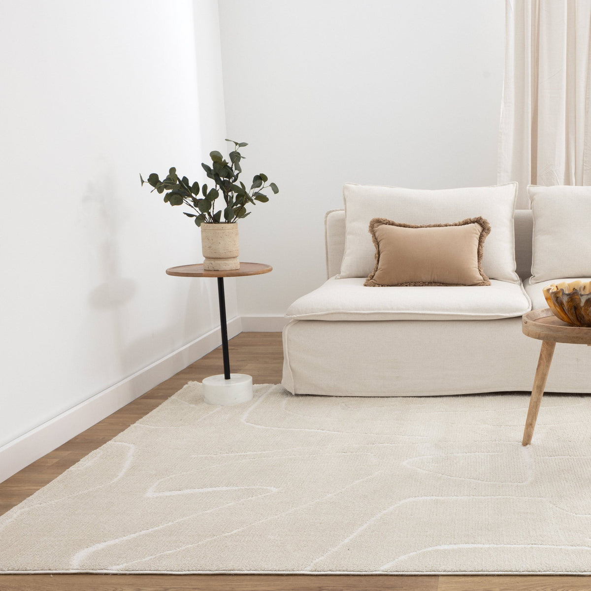 Nila Modern Lines Cream Rug - MIL4