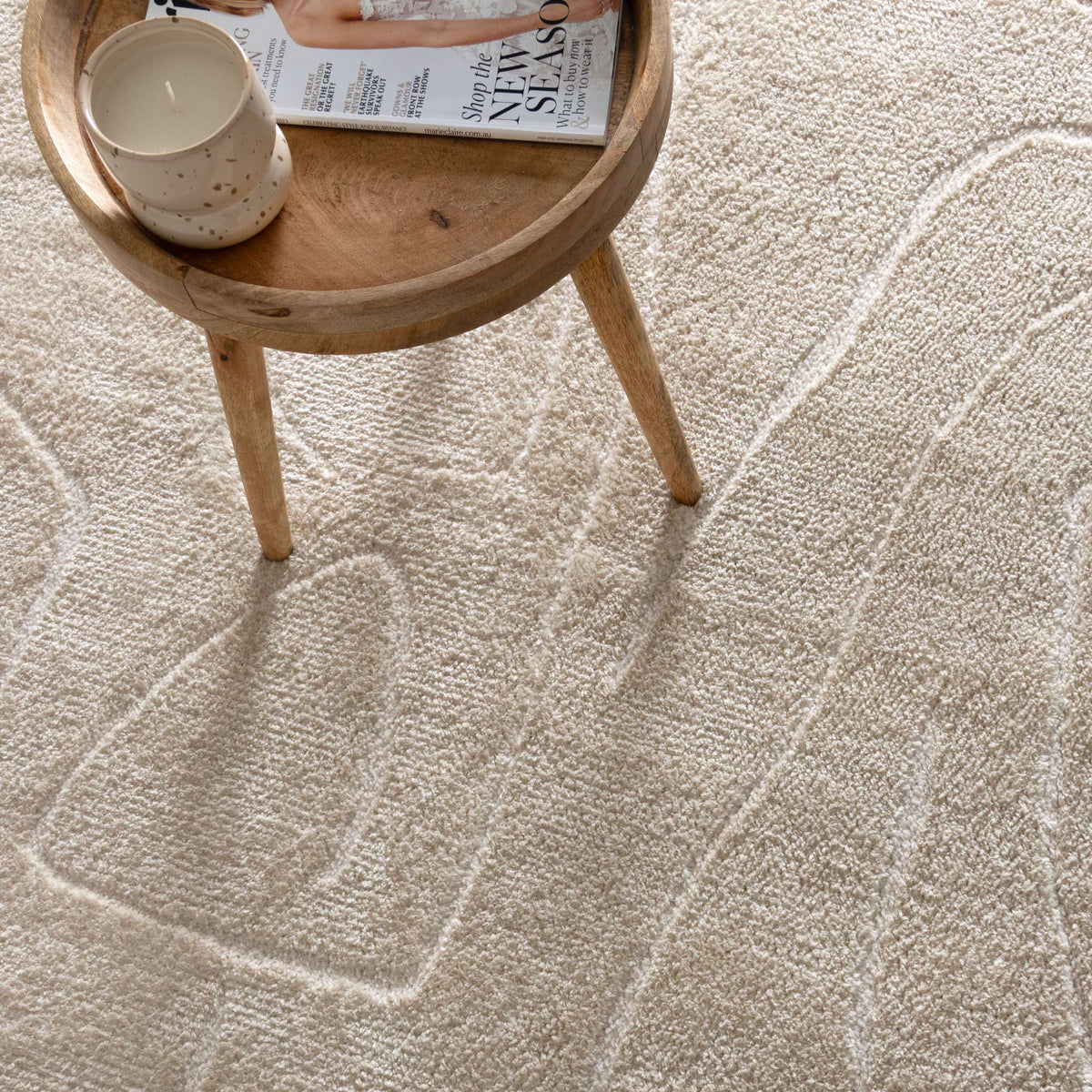 Nila Modern Lines Cream Rug - MIL4