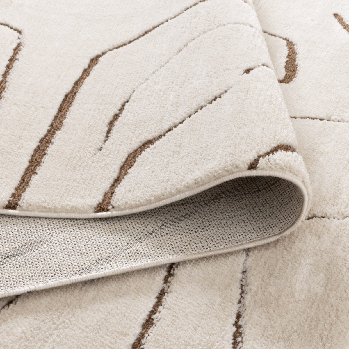 Nila Modern Lines Cream and Brown Rug - MIL5