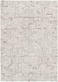 Mila Geometric Squares Cream Brown Rug - MIL8: New Arrival