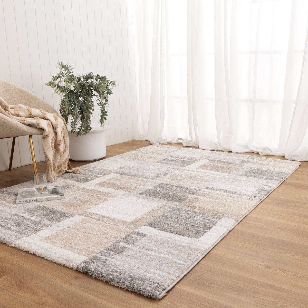 Nolita Squares Neutral Rug - N001