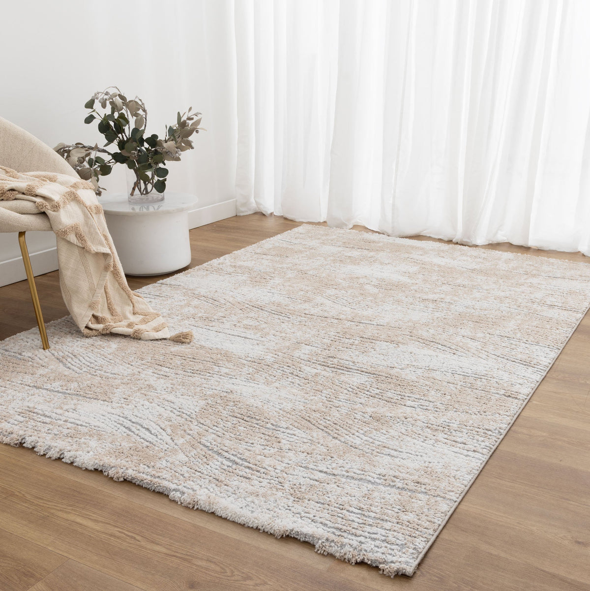 Nolita Carved Beige Rug - N005