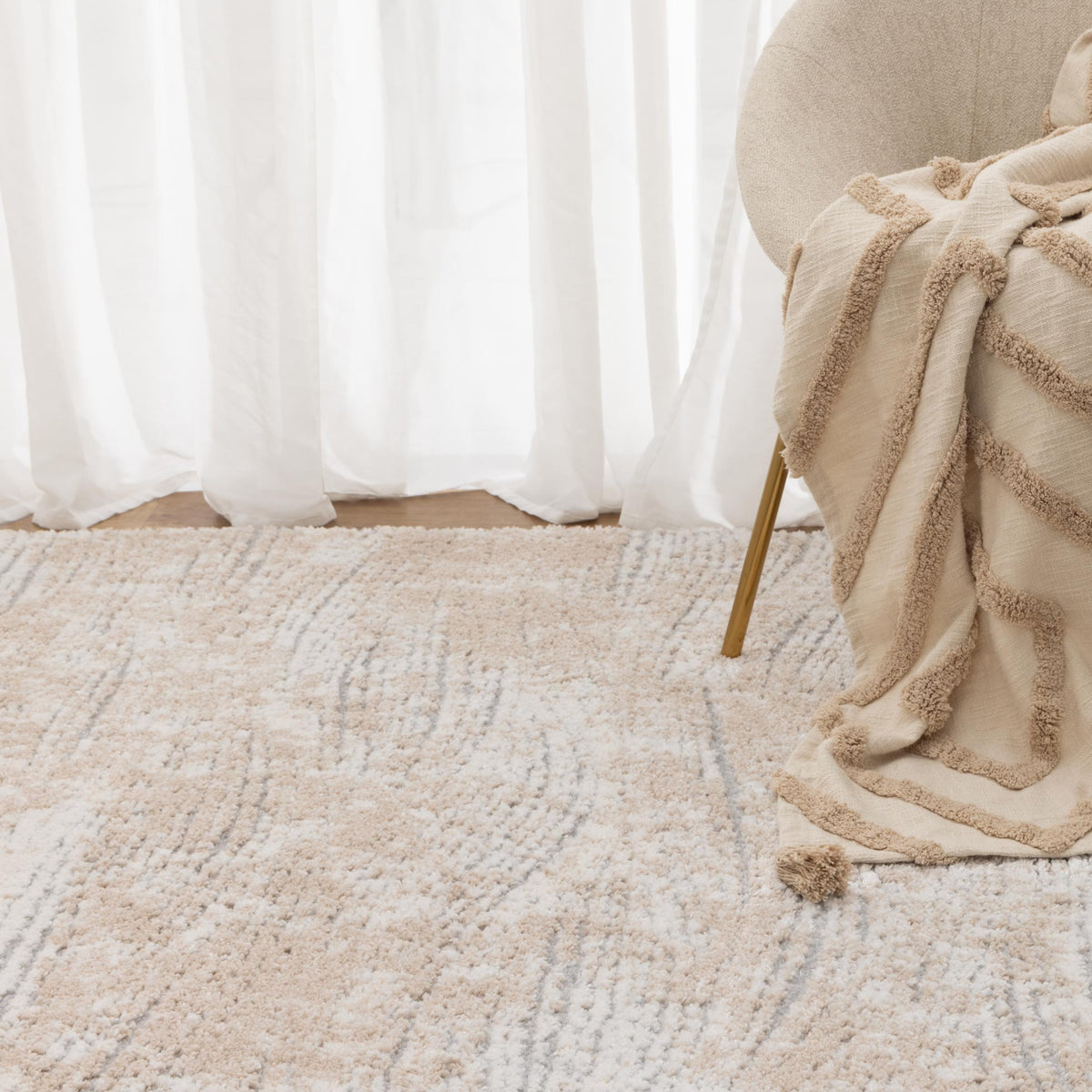 Nolita Carved Beige Rug - N005