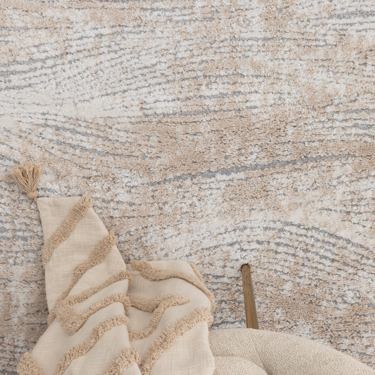 Nolita Carved Beige Rug - N005
