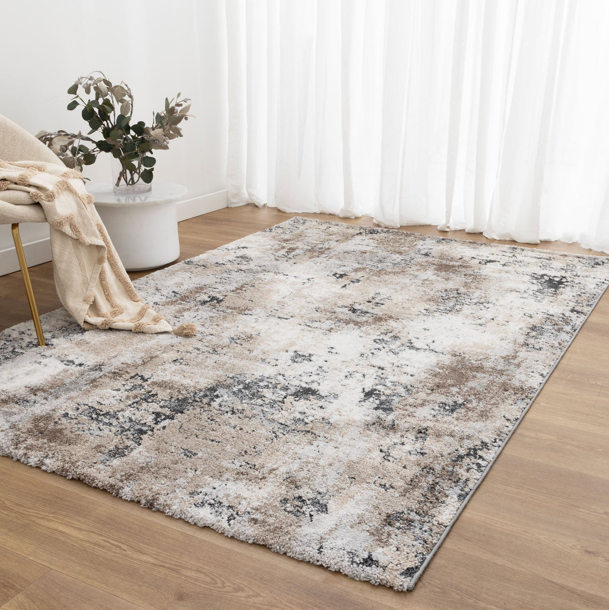 Nolita Abstract Grey Beige Rug - N006