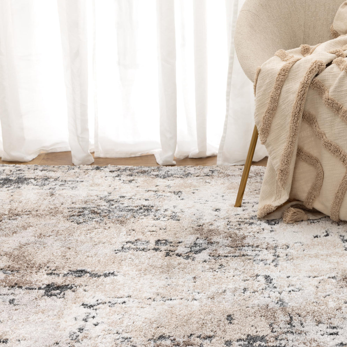 Nolita Abstract Grey Beige Rug - N006