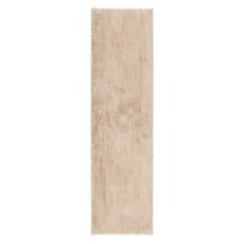 Lyla Machine Washable Shaggy Natural Runner