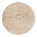 Lyla Machine Washable Shaggy Natural Round Rug