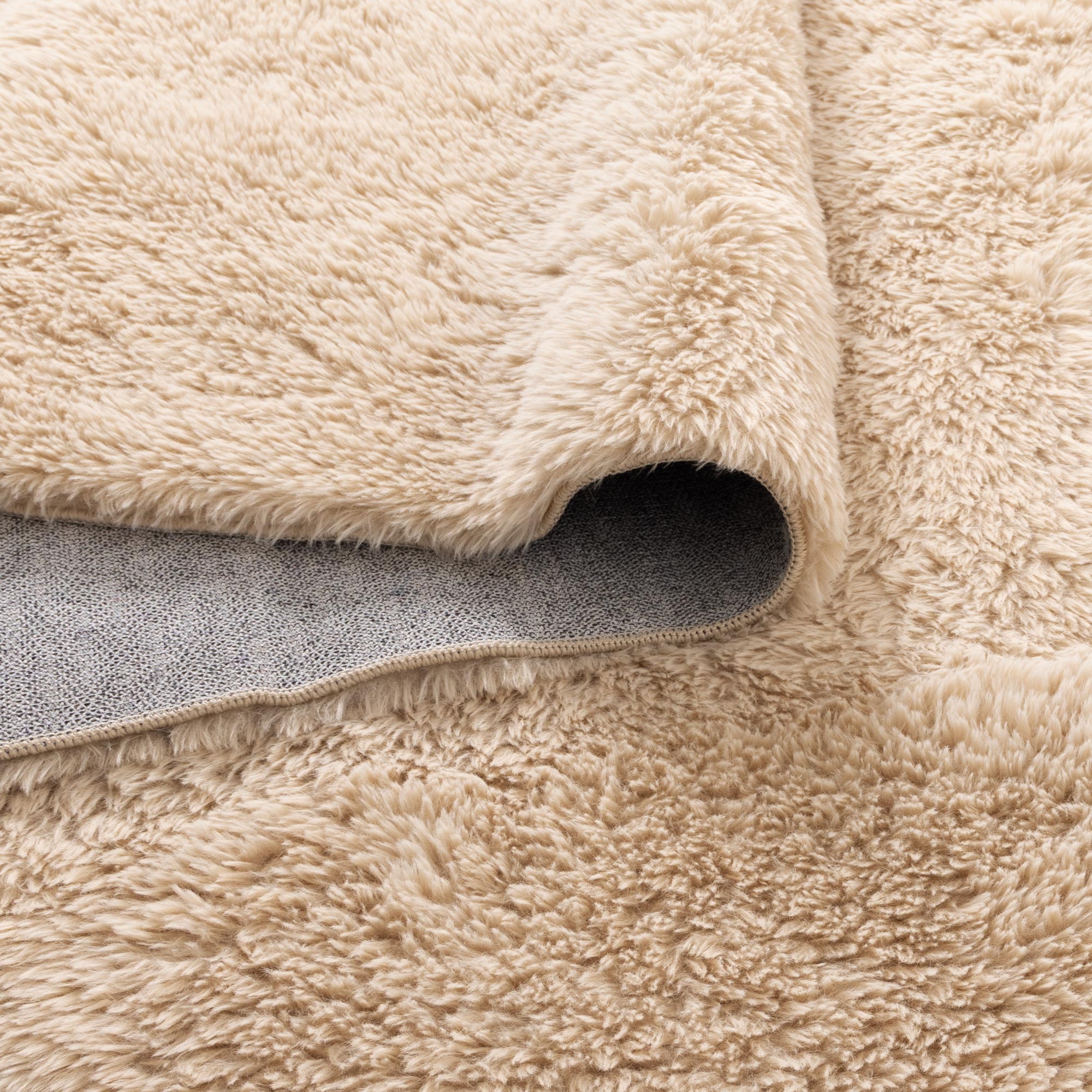 Lyla Machine Washable Shaggy Natural Runner