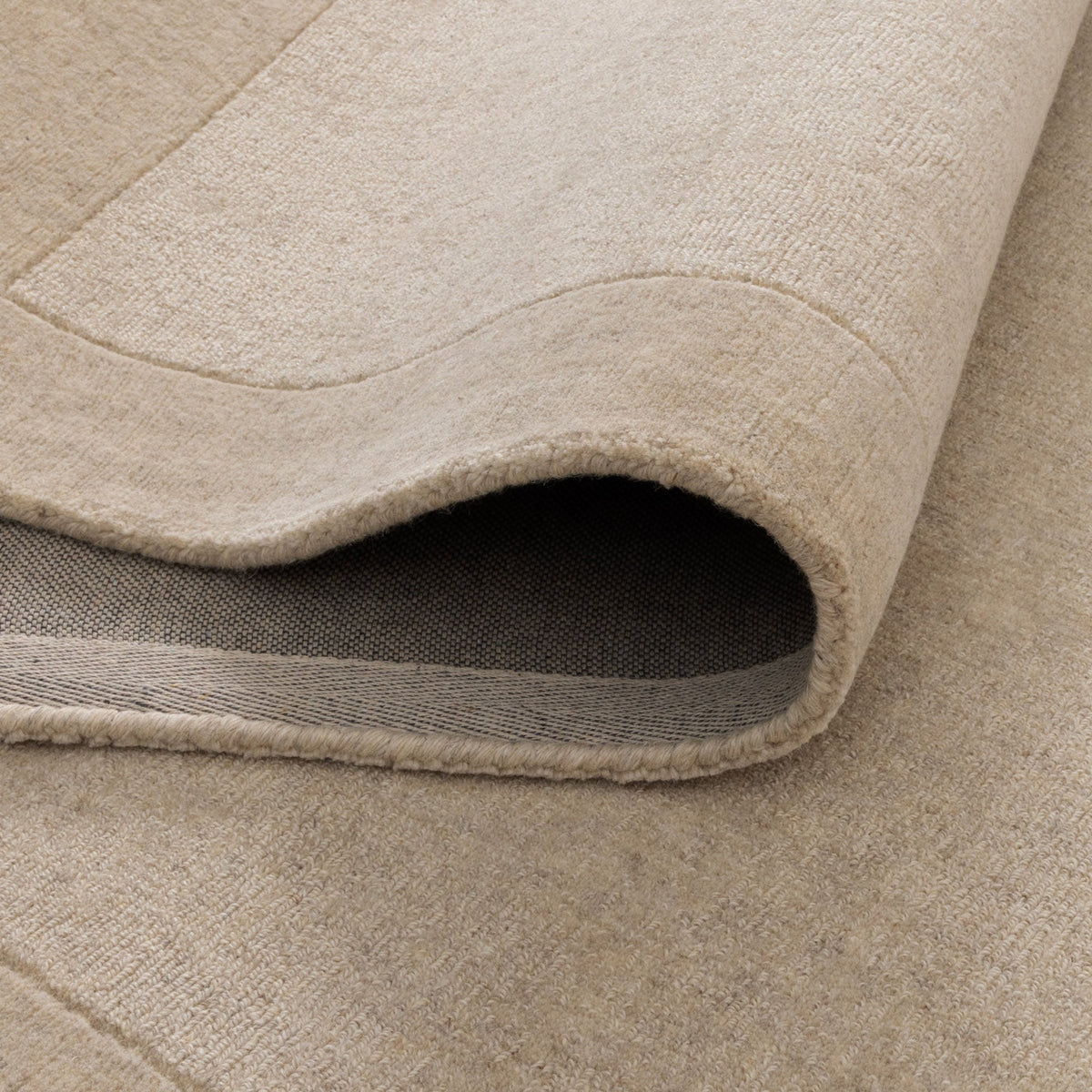 Aspen Natural Border Wool Rug