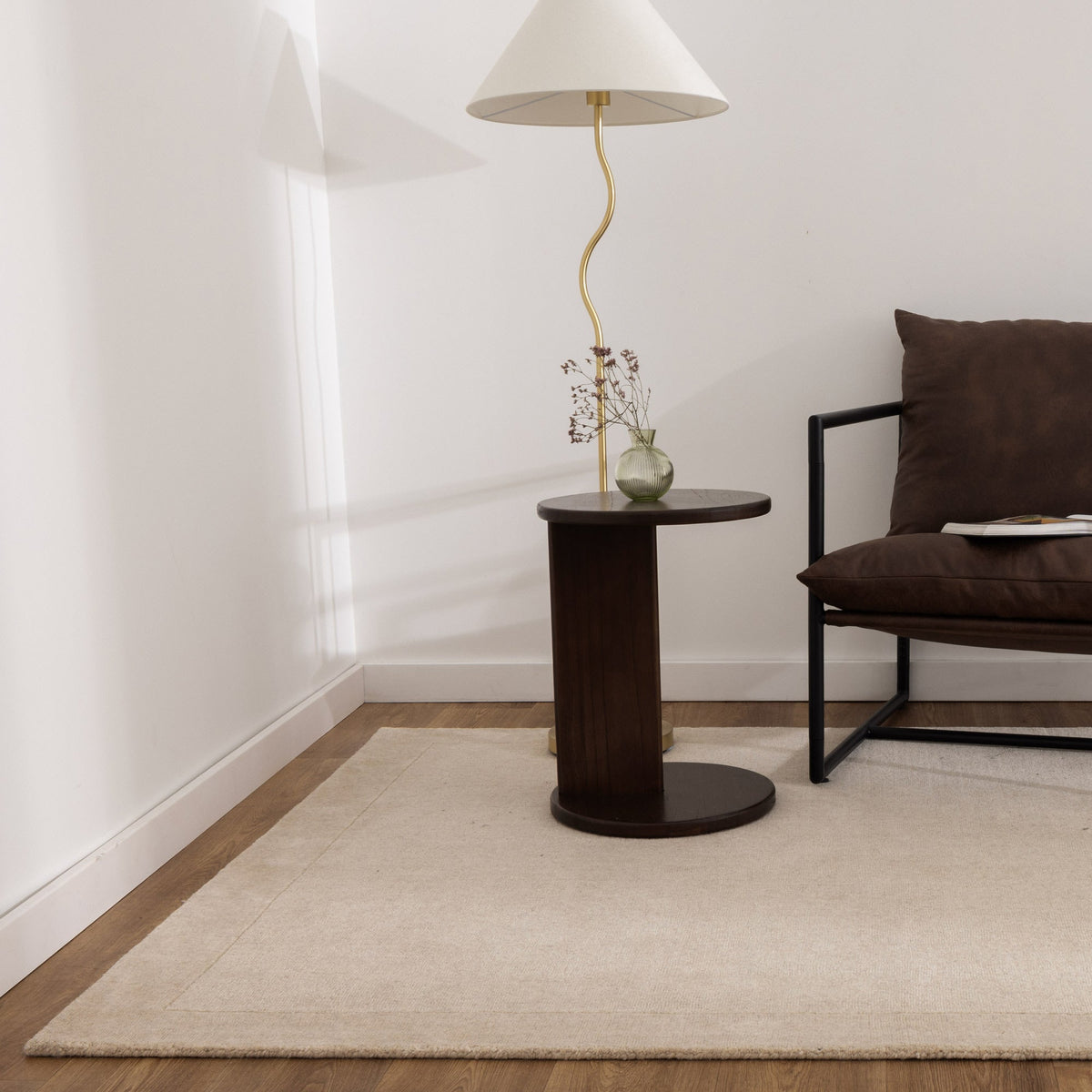 Aspen Natural Border Wool Rug