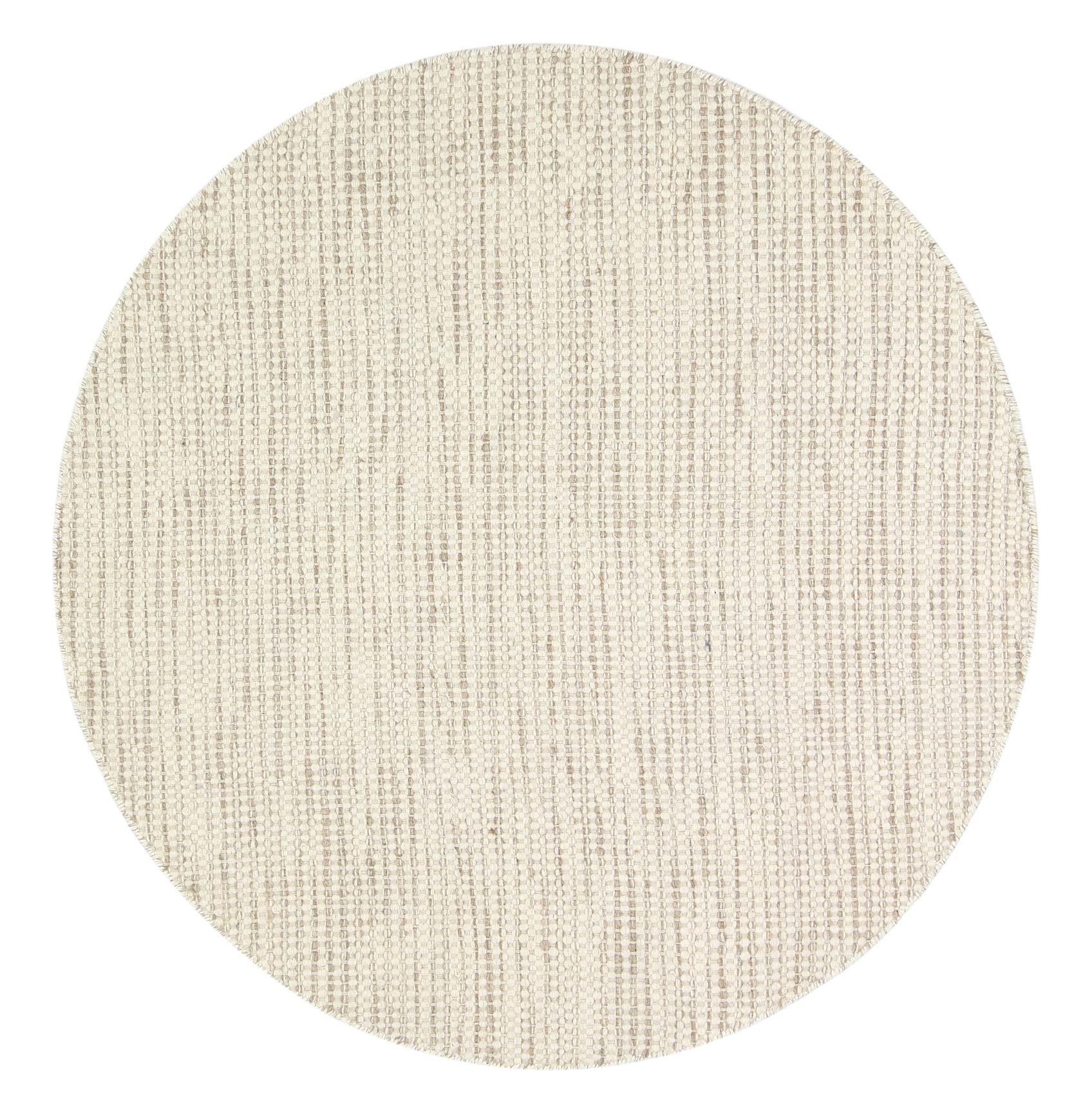 Nordic Brown Reversible Wool Round Rug
