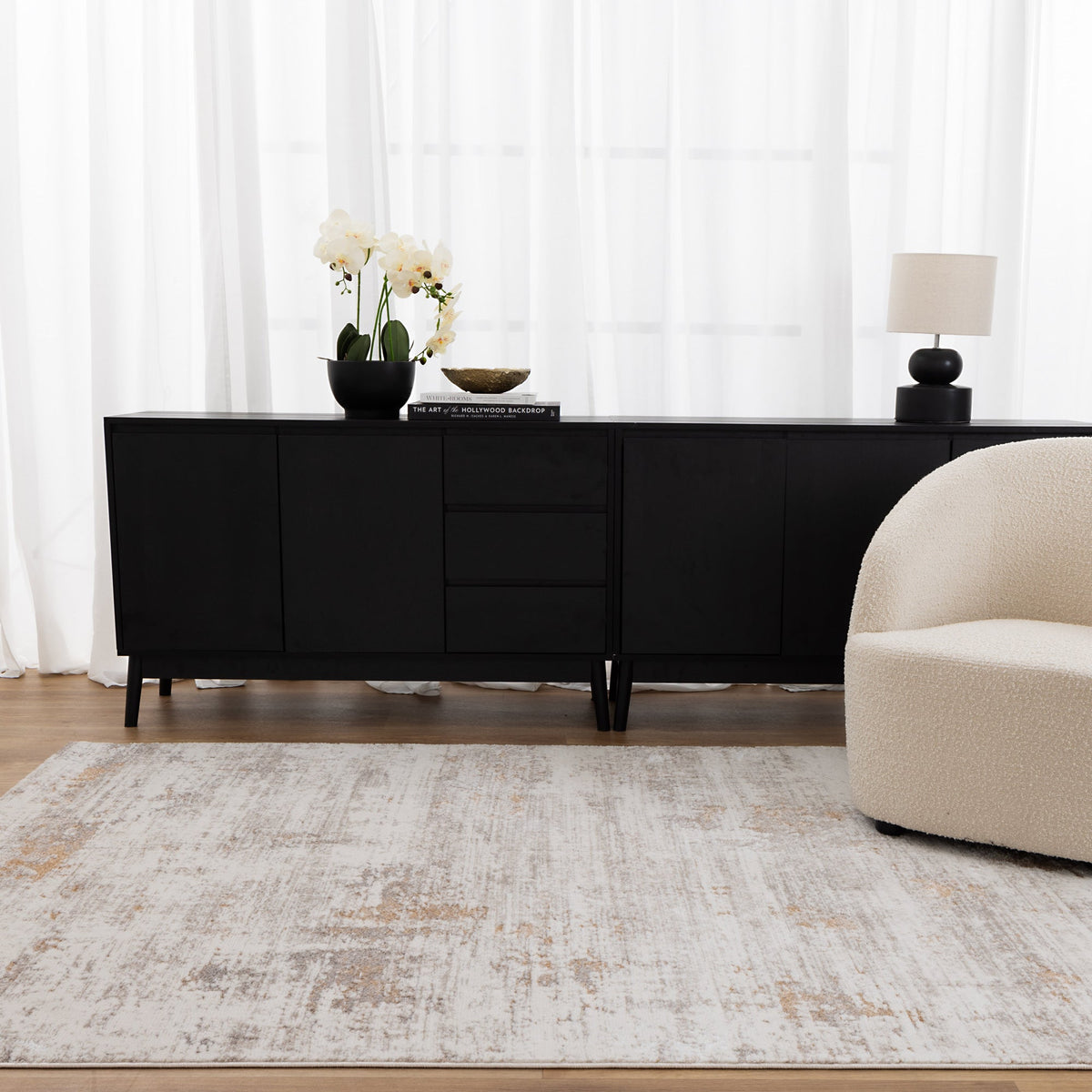 Pierre Cardin Marina Abstract Beige Rug