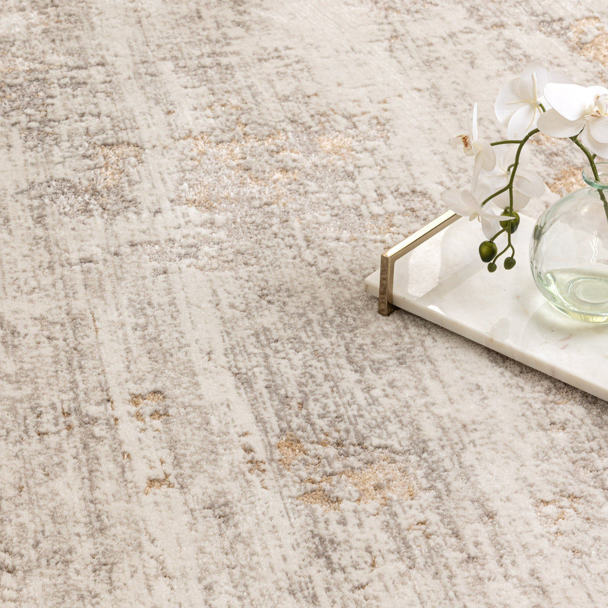 Pierre Cardin Marina Abstract Beige Rug