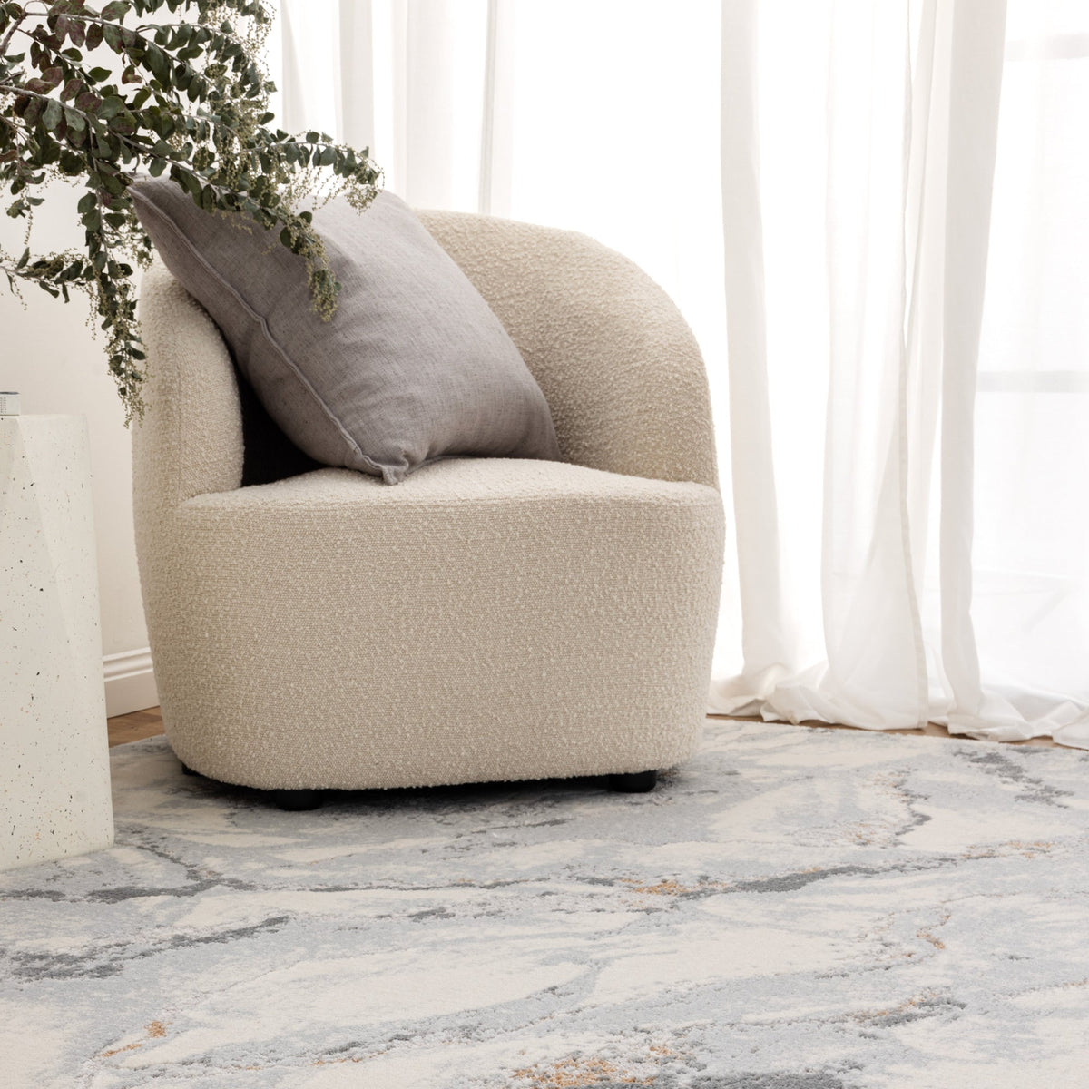 Pierre Cardin Marina Seaspray Blue Rug