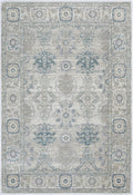 Oporto Antwerp Cream & Blue Traditional Soft Rug