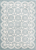 Piccolo Aqua White Doily Kids Rug