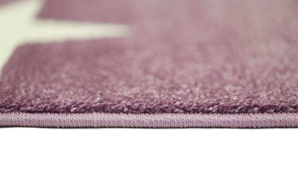 Piccolo Violet Pink and White Stars Kids Rug