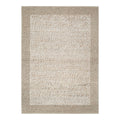 Eco Weave Plain Border Cream Beige Jute and Wool Rug