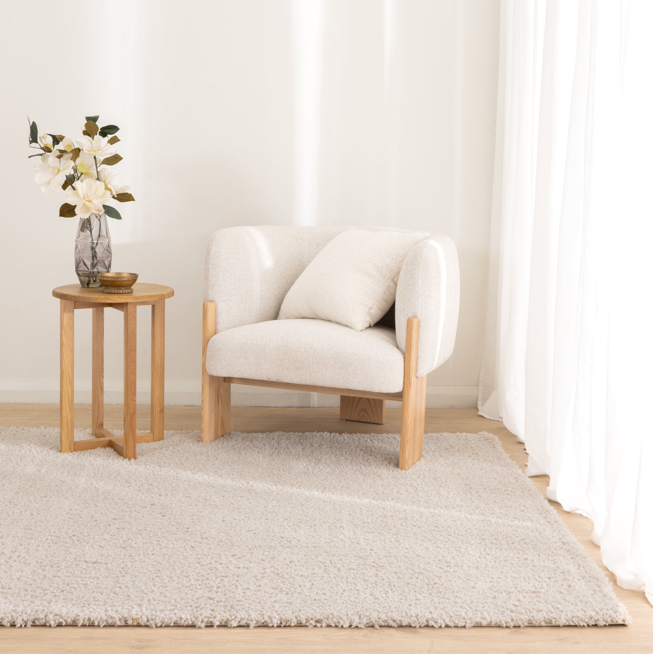 Lune Shaggy Beige Rug