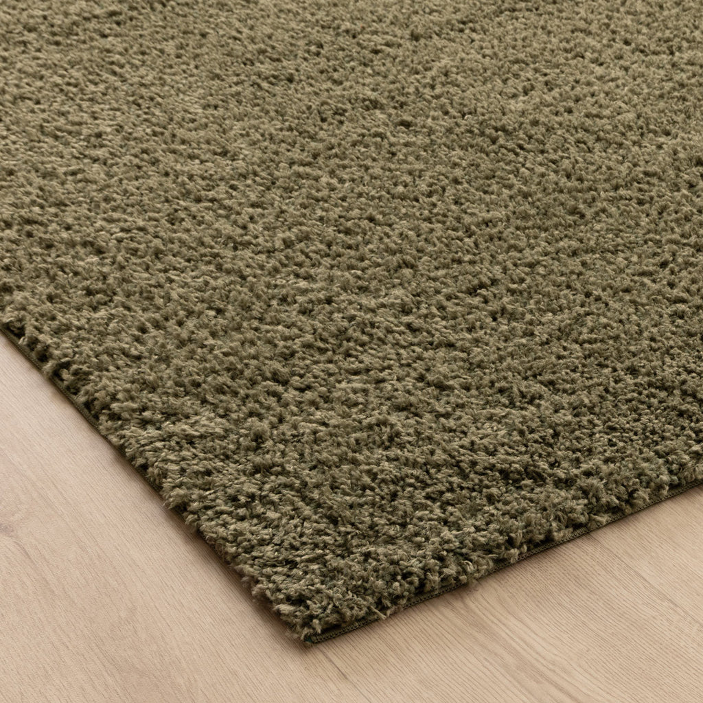 Lune Shaggy Olive Green Rug