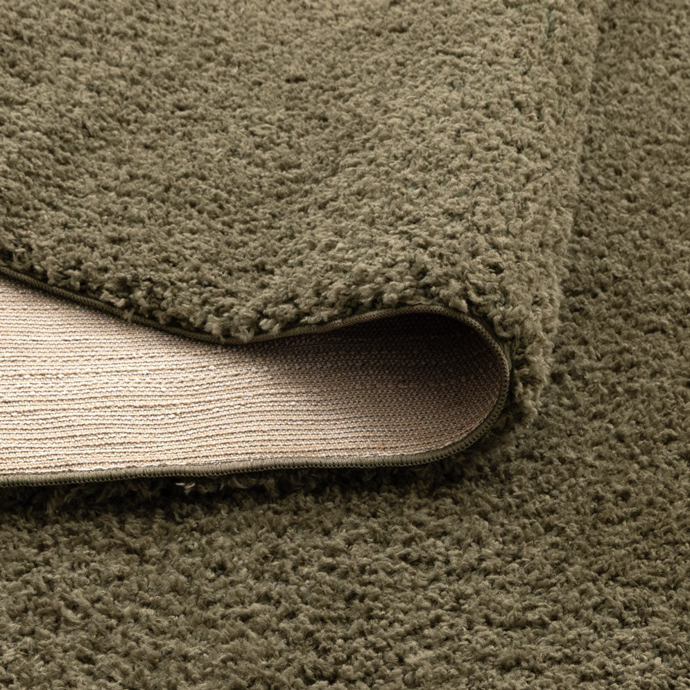 Lune Shaggy Olive Green Rug