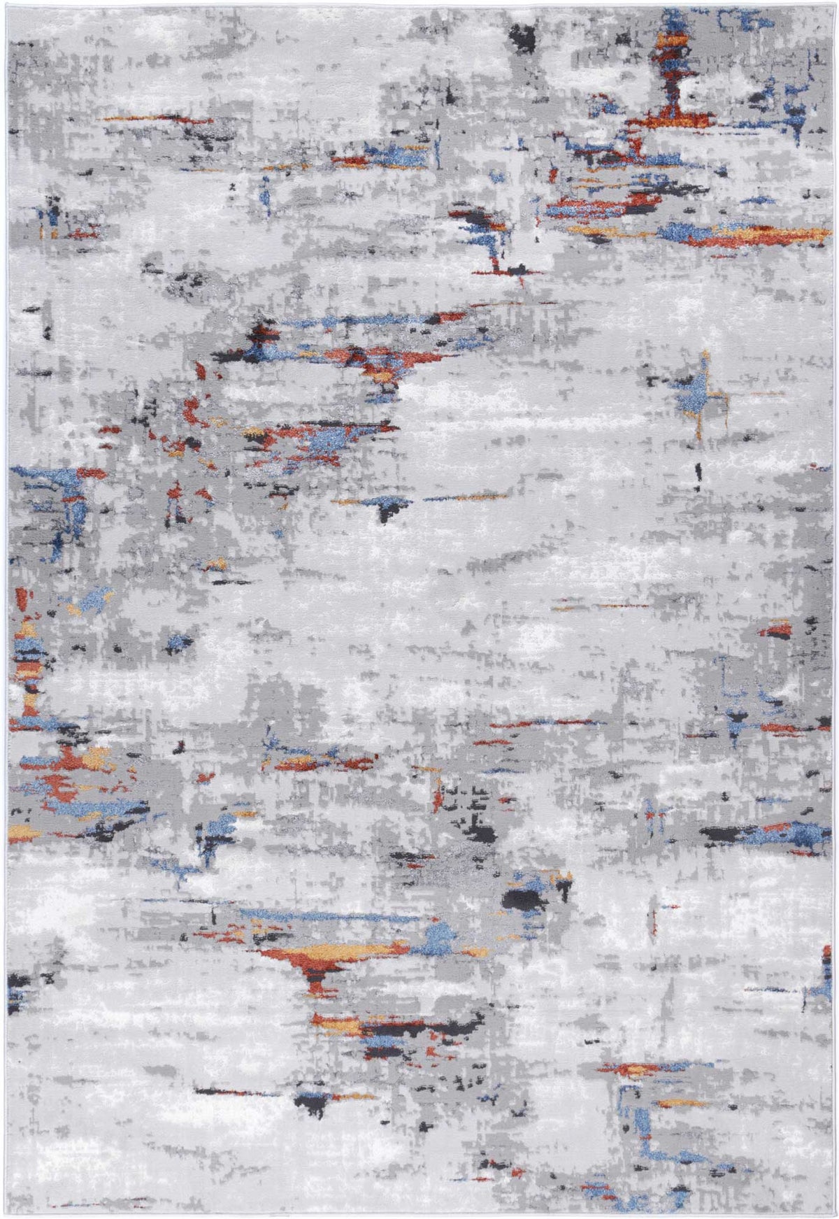 Lisbon Isla Blue & Red Abstract Rug