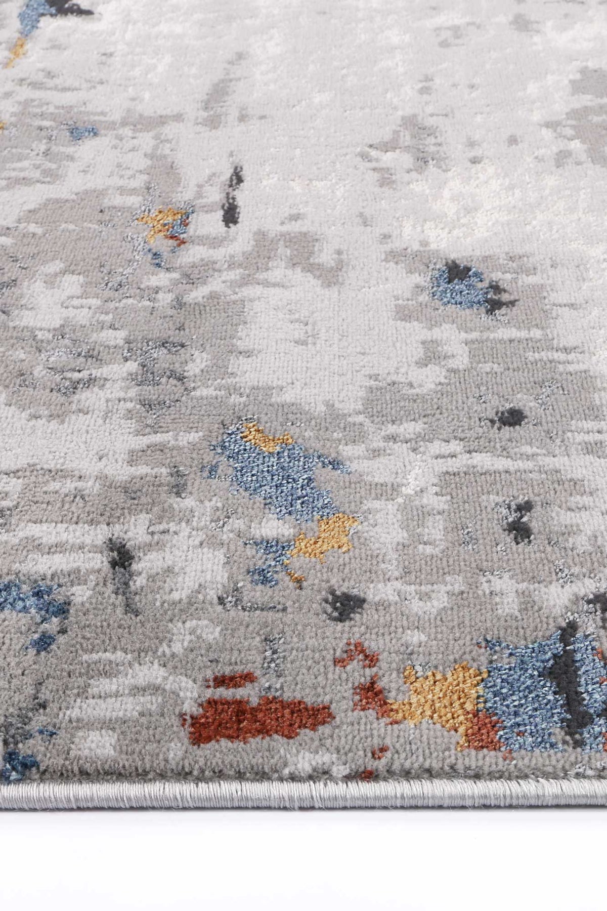 Lisbon Isla Blue & Red Abstract Rug