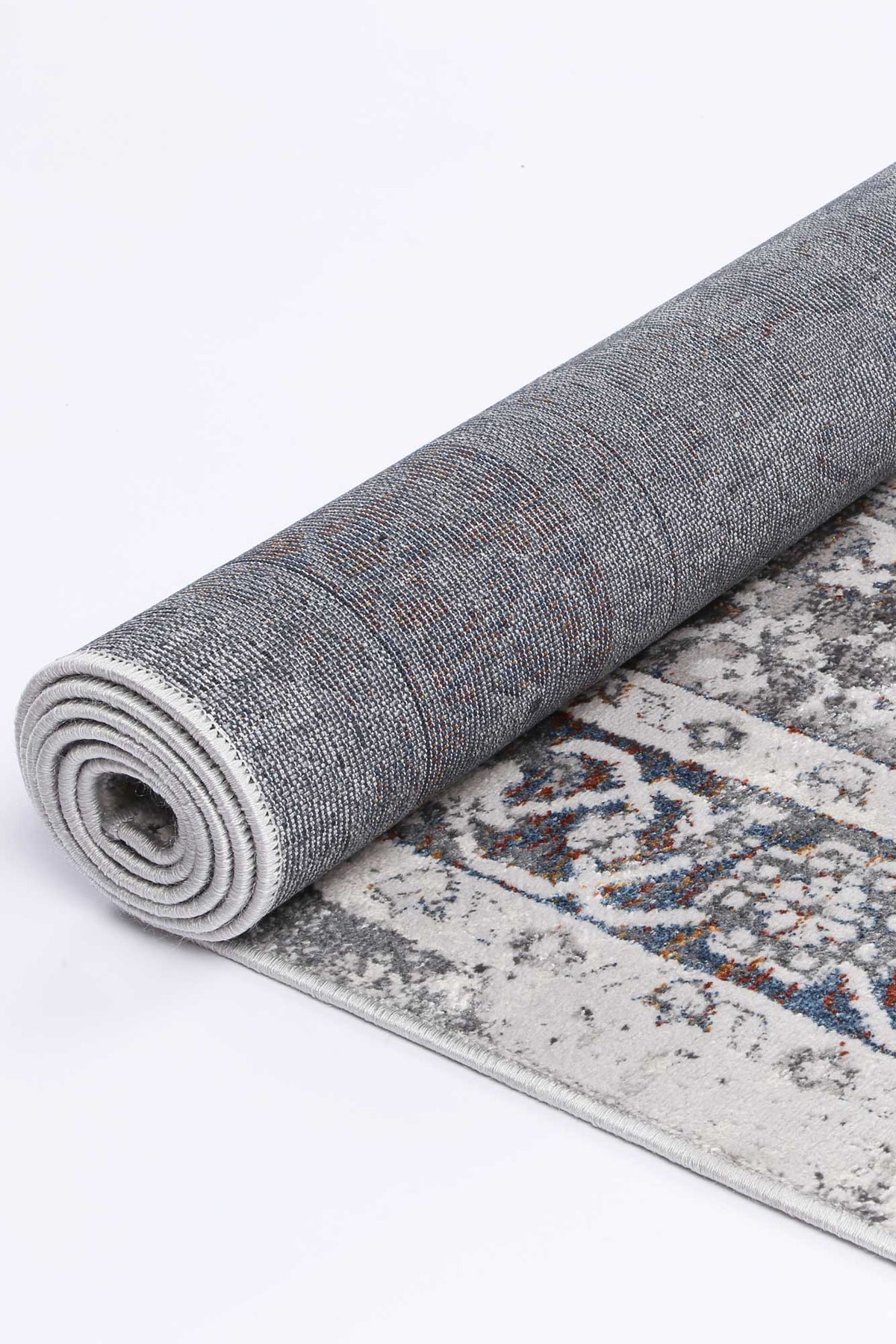 Lisbon Camila Grey & Blue Traditional Rug