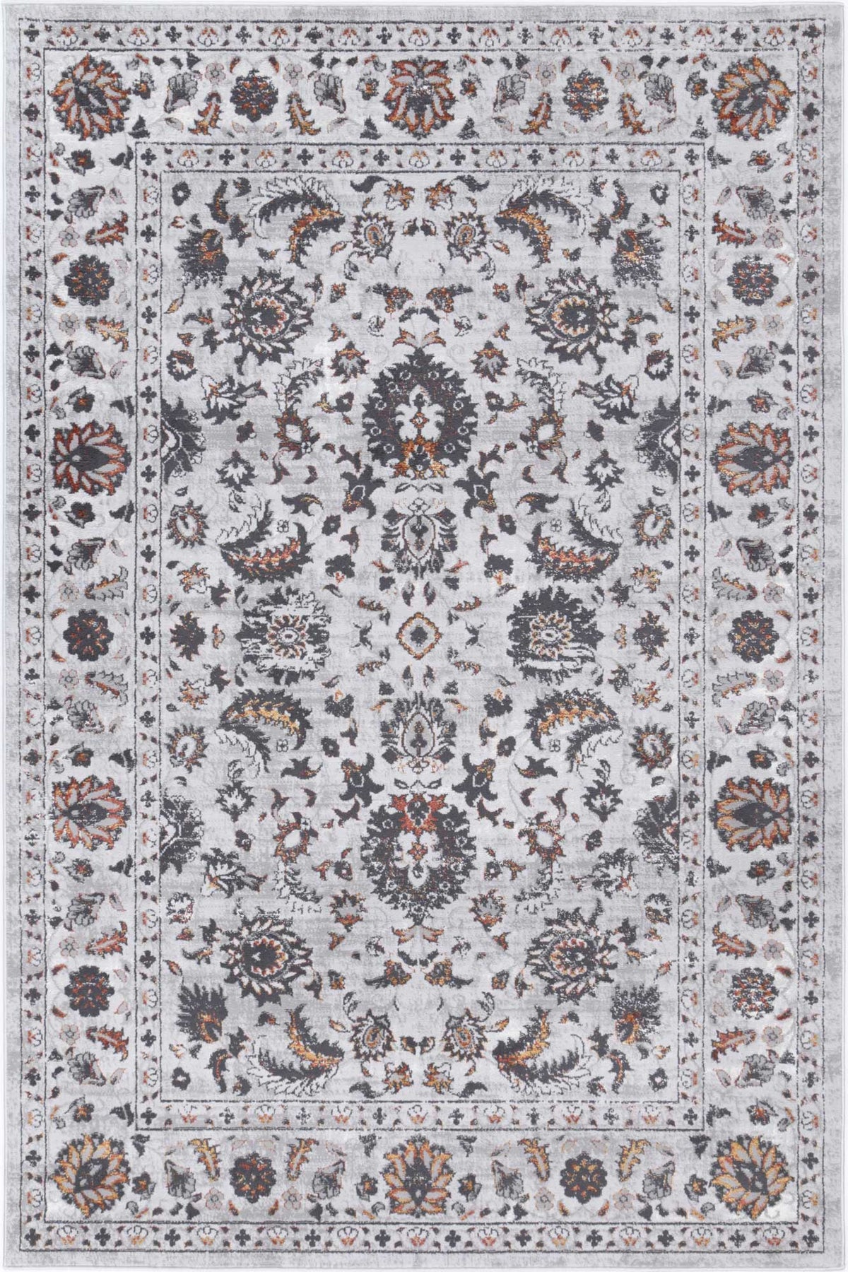 Lisbon Edward Ivory & Red Traditional Rug