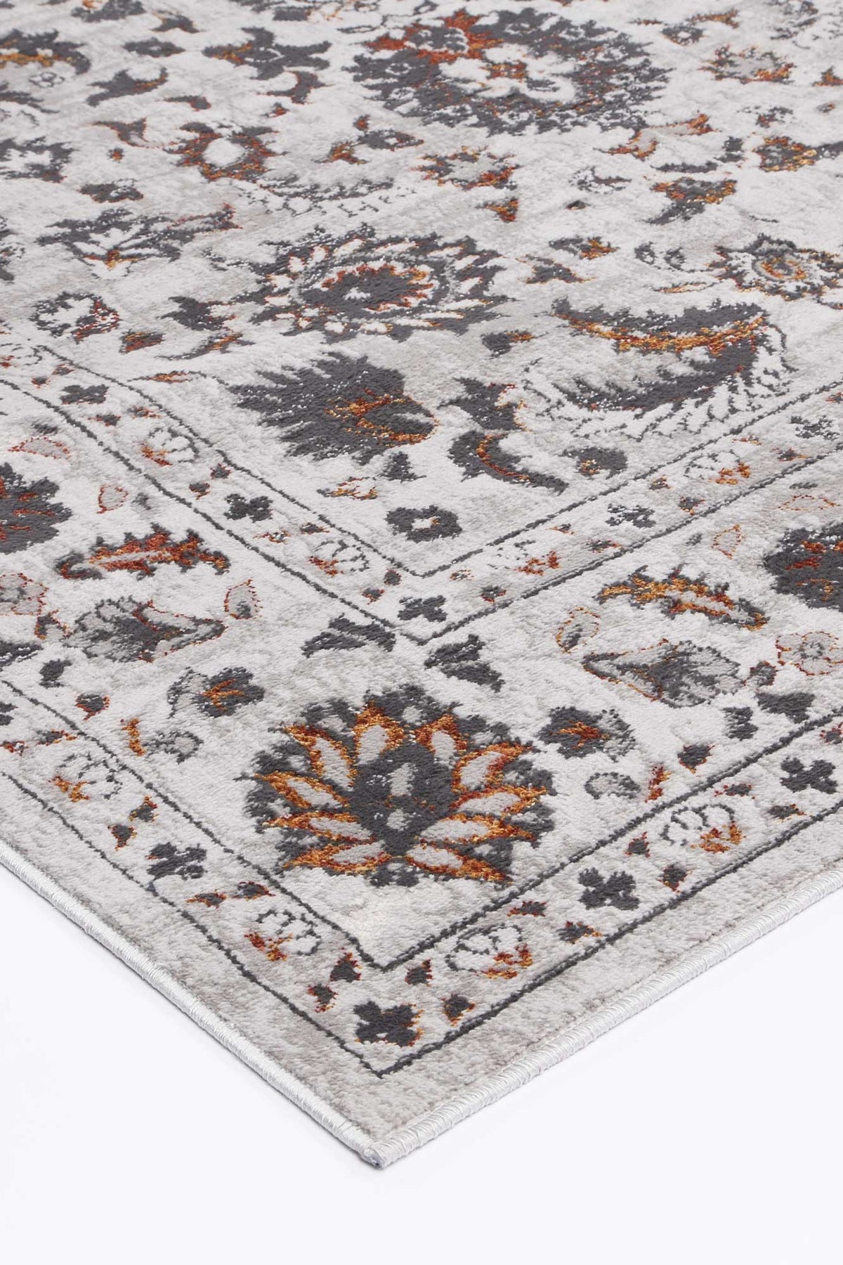 Lisbon Edward Ivory & Red Traditional Rug