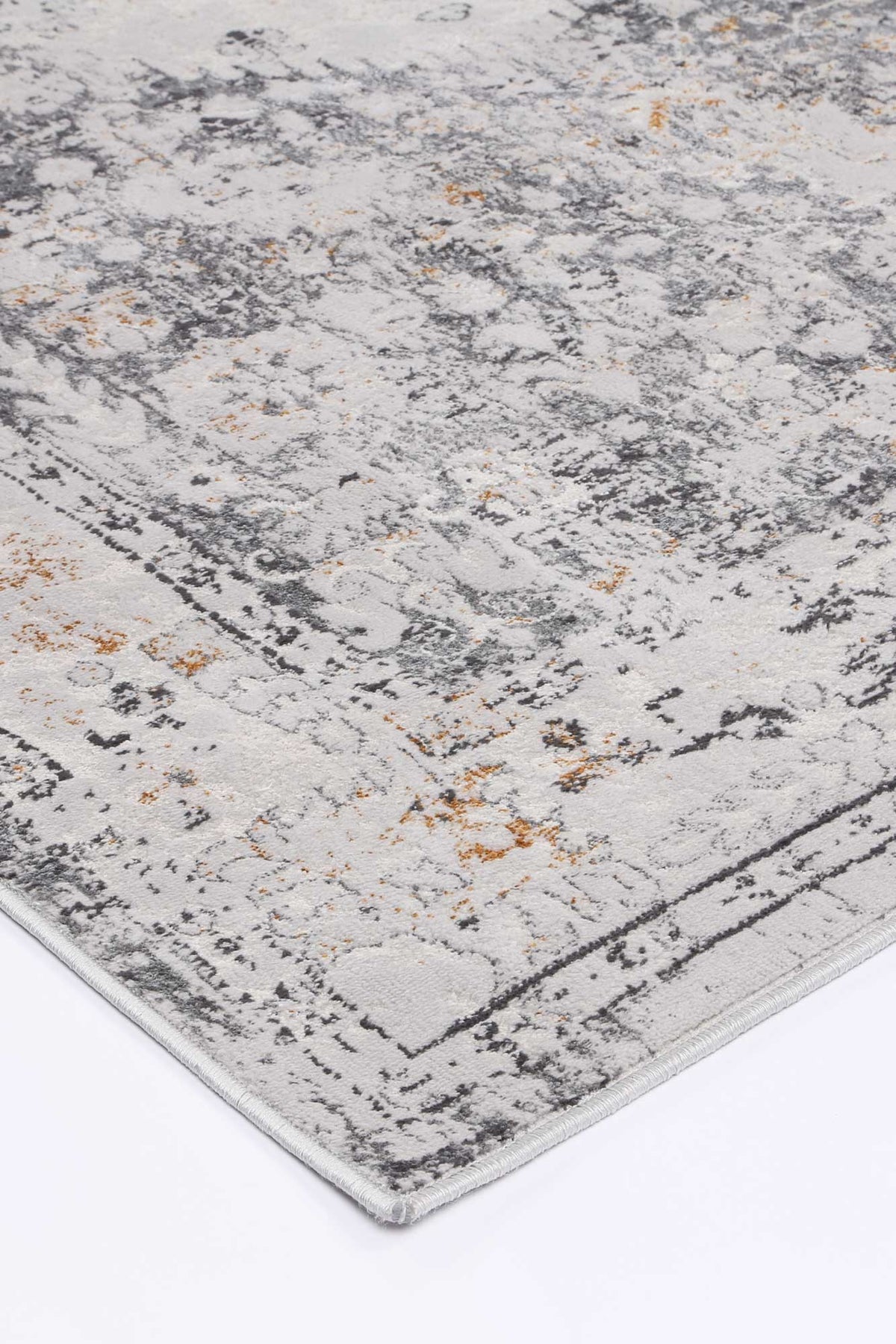 Lisbon Alexander Grey & Yellow Traditional Rug