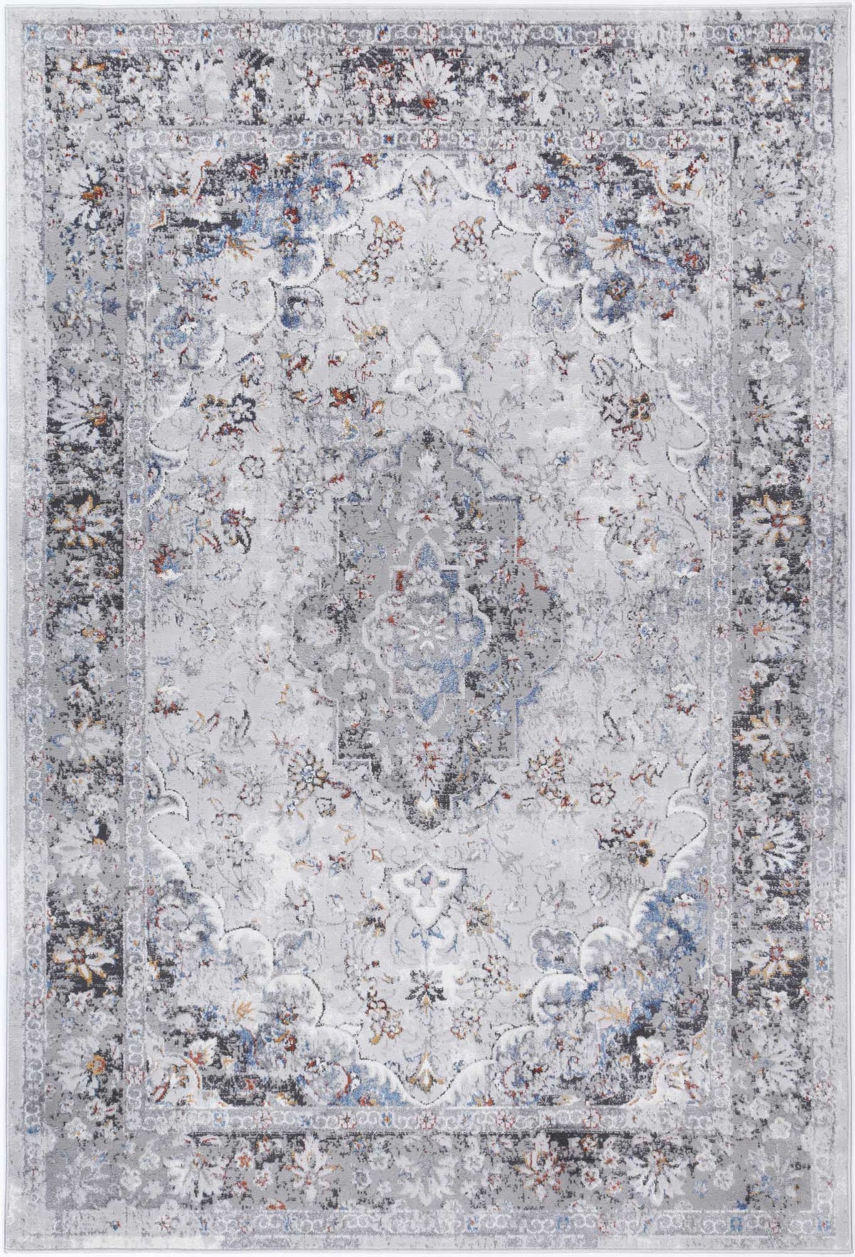 Lisbon Ava Ivory & Blue Traditional Rug