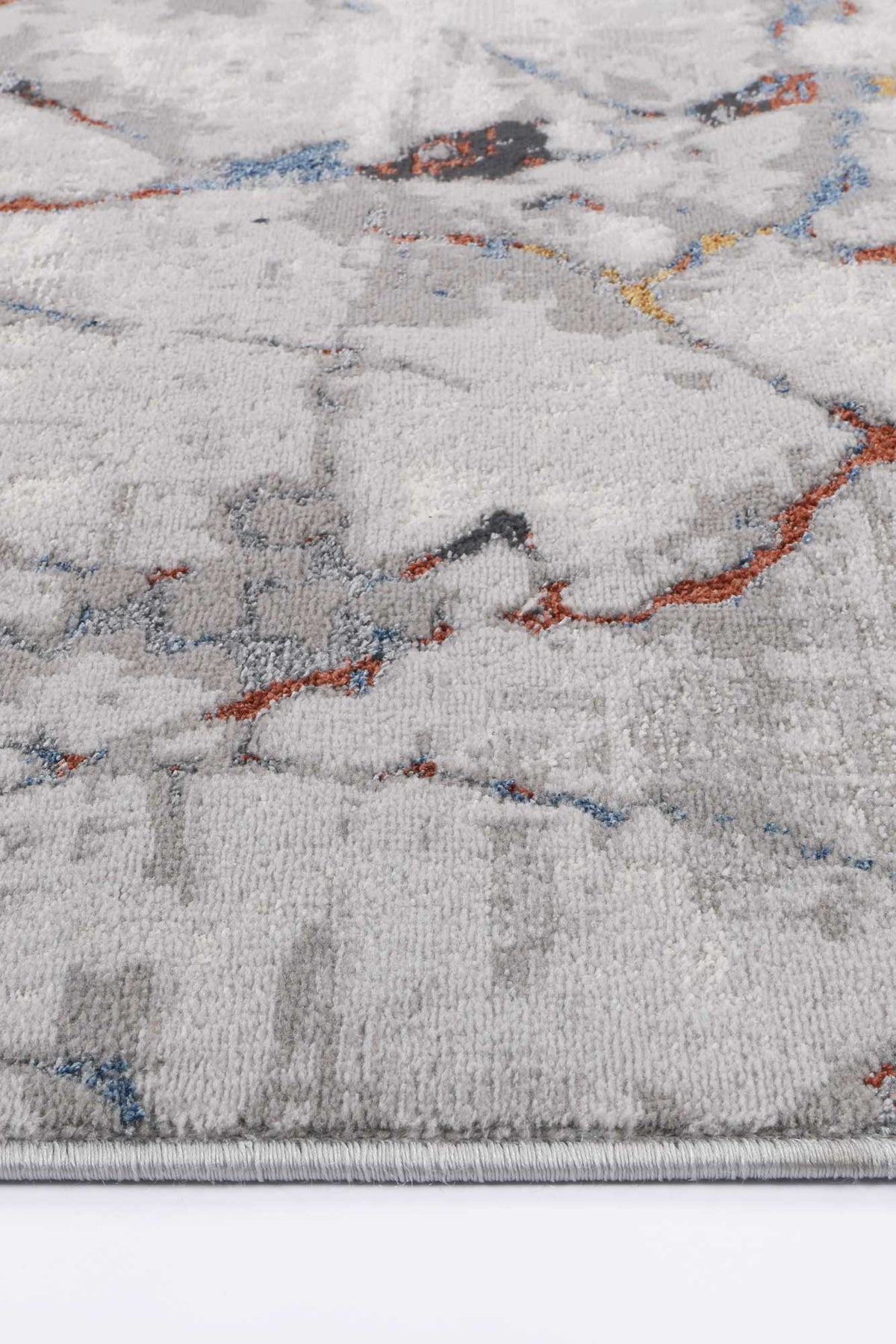 Lisbon Vincent Grey & Multi Abstract Rug